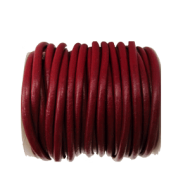 Leder Koord Wijnrood 3mm